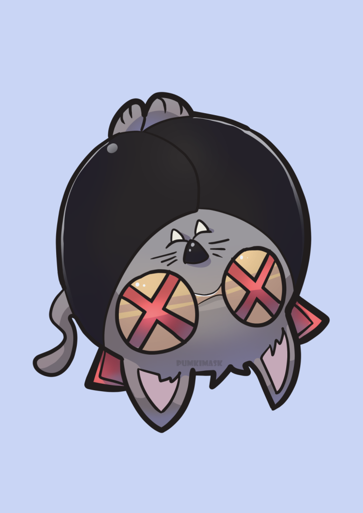 Vampire Cat Illustration for Halloween Cute Cats Art Project Drawing by PumkiMask